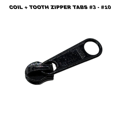 Water Resistant Zipper Tabs (Reverse Tabs)